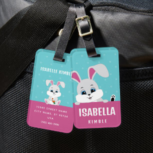Cute Personalized Bunny Luggage Tag