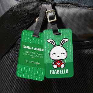 Cute Personalized Bunny Luggage Tag