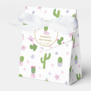 Cute Personalized Cactus Baby Shower Thank You Favor Box