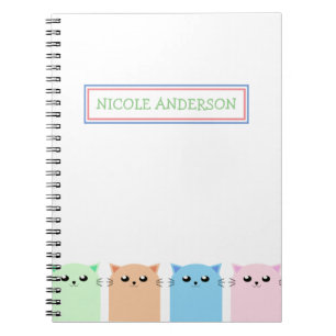Cute Personalized Cat Notebook