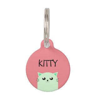 Cute Personalized Cat Pet Tag