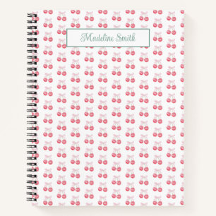 Cute Personalized Cherry  Notebook