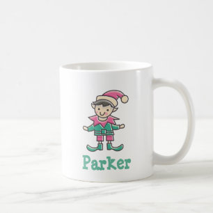 Cute Personalized Christmas Elf Coffee Mug