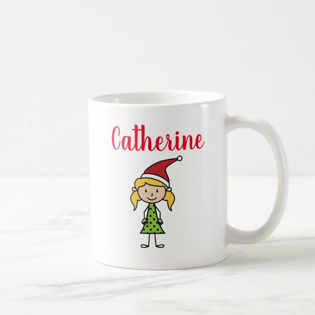 cute personalized christmas holidays kids custom coffee mug (Right)