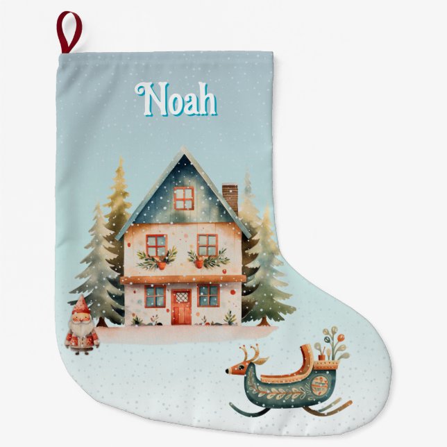 cute personalized christmas stocking (Front)