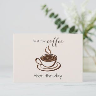 Cute Personalized Coffee Lover Minimalist Card