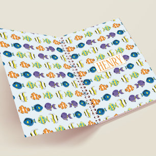 Cute Personalized Colourful Tropical Fish Planner