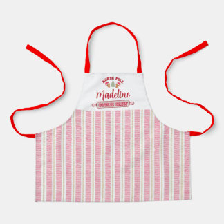 Cute Personalized Cookie Crew Christmas Apron