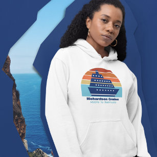 Cute Personalized Cruise Ship Family Trip Sunset Hoodie