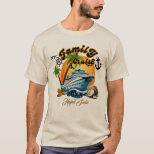Cute Personalized Cruise Ship Family Trip Sunset T T-Shirt