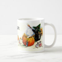 Cute Personalized Custom Vintage Halloween Mug