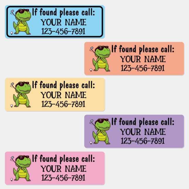 Cute Personalized Dinosaur Golf Club (Group)