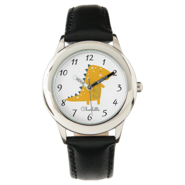 Cute Personalized Dinosaur Kid's Watch (Front)