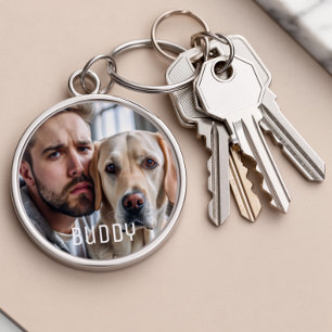 Cute Personalized Dog Lover Pet Photo Keepsake Keychain