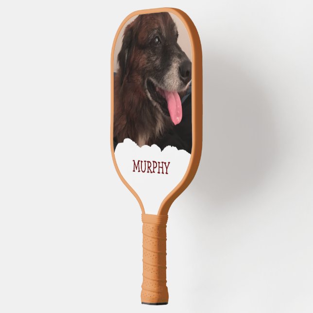Cute Personalized Dog Photo  Pickleball Paddle (Left)