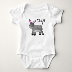 Cute Personalized Donkey Infant Toddler Baby Bodysuit