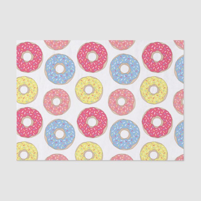Cute Personalized Doughnut Shop Tissue Paper (Front)