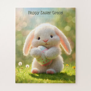 Cute Personalized Easter Bunny Puzzle