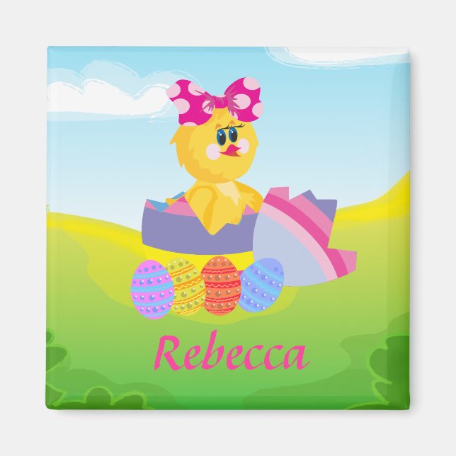 Cute Personalized Easter chic Magnet (Front)