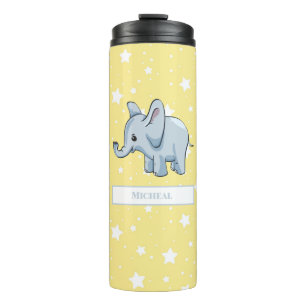 Cute Personalized Elephant Thermal Tumbler