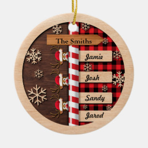 Cute Personalized Family Christmas Ornament