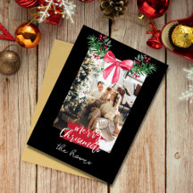 Cute personalized family photo garland christmas