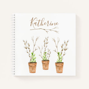 Cute Personalized Farmhouse Country Watercolor  Notebook