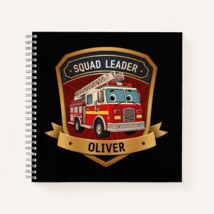 Cute Personalized Firefighter Badge Personalized Notebook