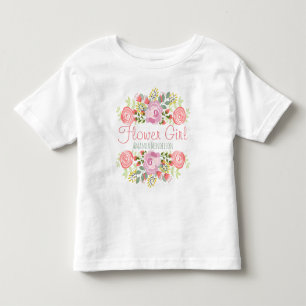 Cute personalized flowers toddler t-shirt