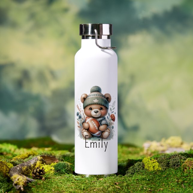 Cute Personalized Football Water Bottle (Outdoor (Rotated))