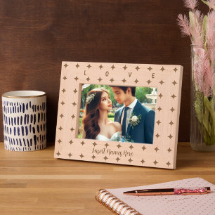 Cute Personalized Four Point Star Pattern  Etched Frames