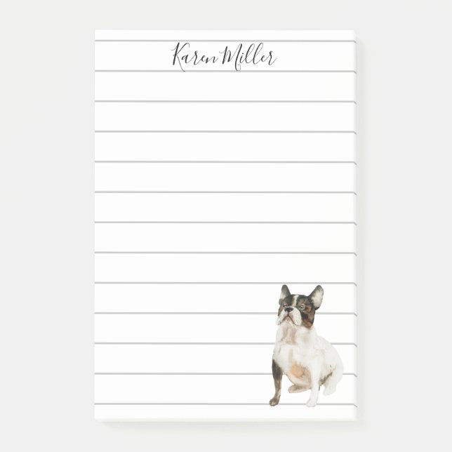 Cute Personalized French Bulldog  Post-it Notes (Front)