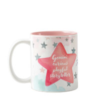 Cute Personalized Gemini Zodiac Sign Mug for Girl