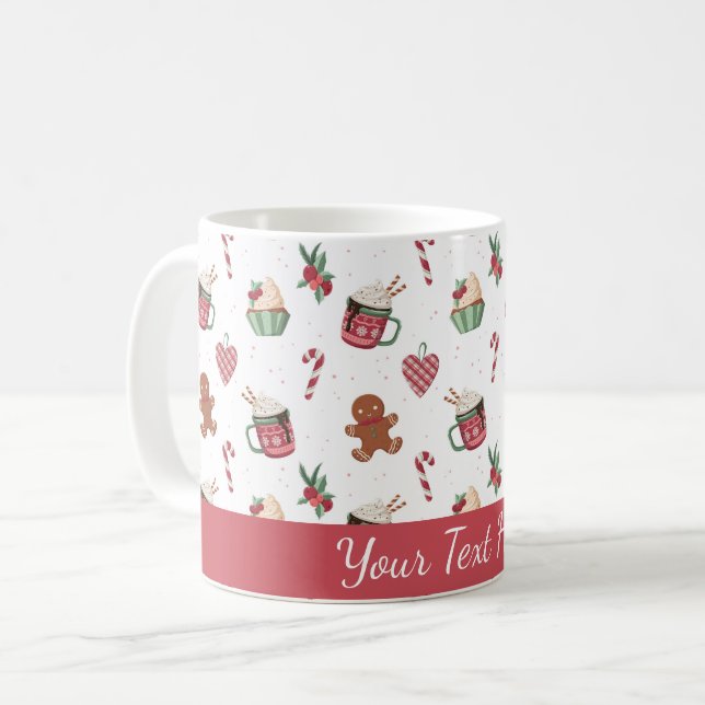 Cute Personalized Gingerbread Mug (Front Left)