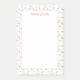 Cute Personalized Golf Pattern Clubs  Post-it Notes