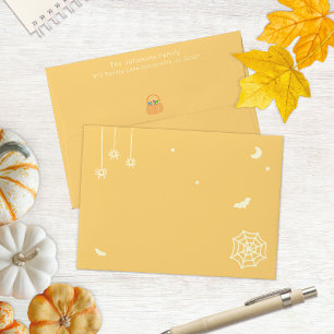 Cute Personalized Halloween Family Address Envelope