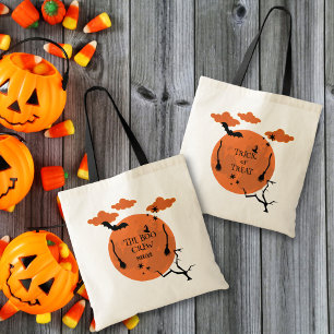 Cute Personalized Halloween Kids Trick or Treat Tote Bag
