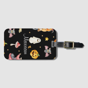 Cute Personalized Halloween Luggage Tag