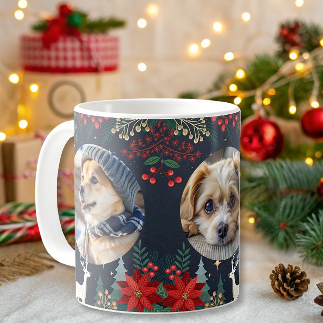cute personalized holiday dog pet photos  coffee mug (Creator Uploaded)