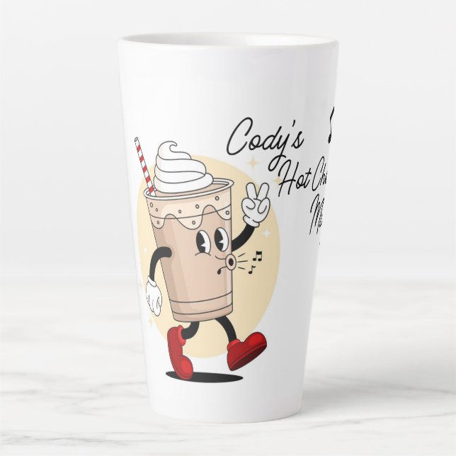 Cute Personalized Hot Chocolate  Latte Mug (Front)