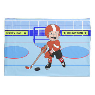 Cute Personalized Ice Hockey star rw Pillowcase