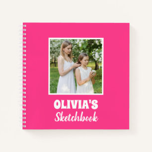 Cute Personalized Kid Photo Sketchbook Notebook