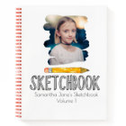 Cute personalized kid sketchbook