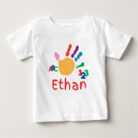 Cute Personalized Kid's ABC Hand Paint 123