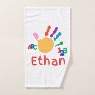 Cute Personalized Kid's ABC Hand Paint 123 Towel
