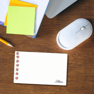 Cute Personalized Ladybug Post-it Notes