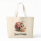 Cute personalized ladybug tote