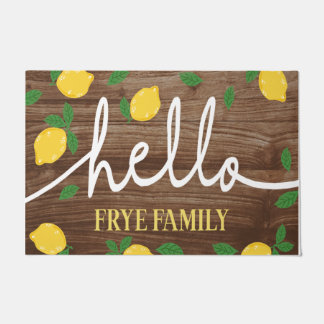 Cute Personalized Lemons Mat,Hello Lemon Doormat