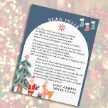 Cute Personalized Letter From Santa and Reindeer<br><div class="desc">Cute personalized letter from Santa with reindeer will make your child's holiday season merry and bright. Adorable Santa with a Scandi Xmas tree and reindeer and presents appeals to a child of any age. This letter is straight from the North Pole and will bring smiles and excitement to your child....</div>