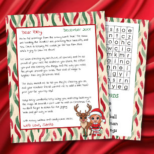 Cute Personalized Letter from Santa Word Search